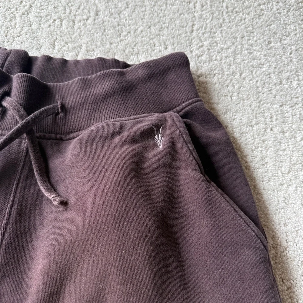 All Saints Raven Joggers Mens M Brown Slim Tapered Organic Cotton Sweatpants